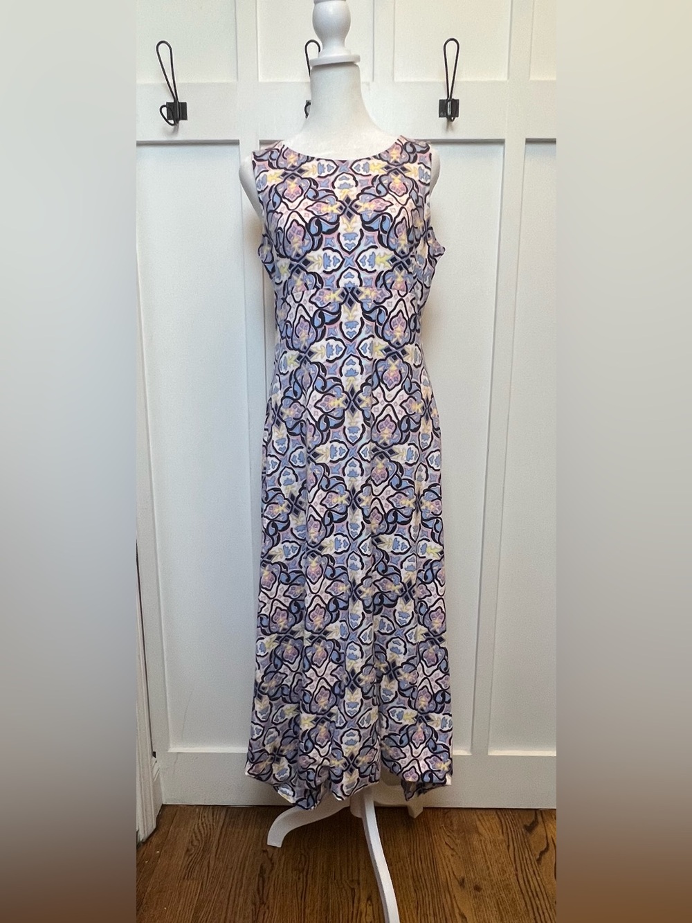 NWT Talbots Medium Petite Floral Maxi Dress Sleeveless Stretch Resort Chic $109